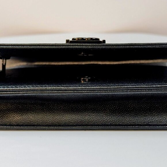 Chanel So Black Quilted Caviar Boy Wallet on Chain (WOC) - Picture 8 of 16